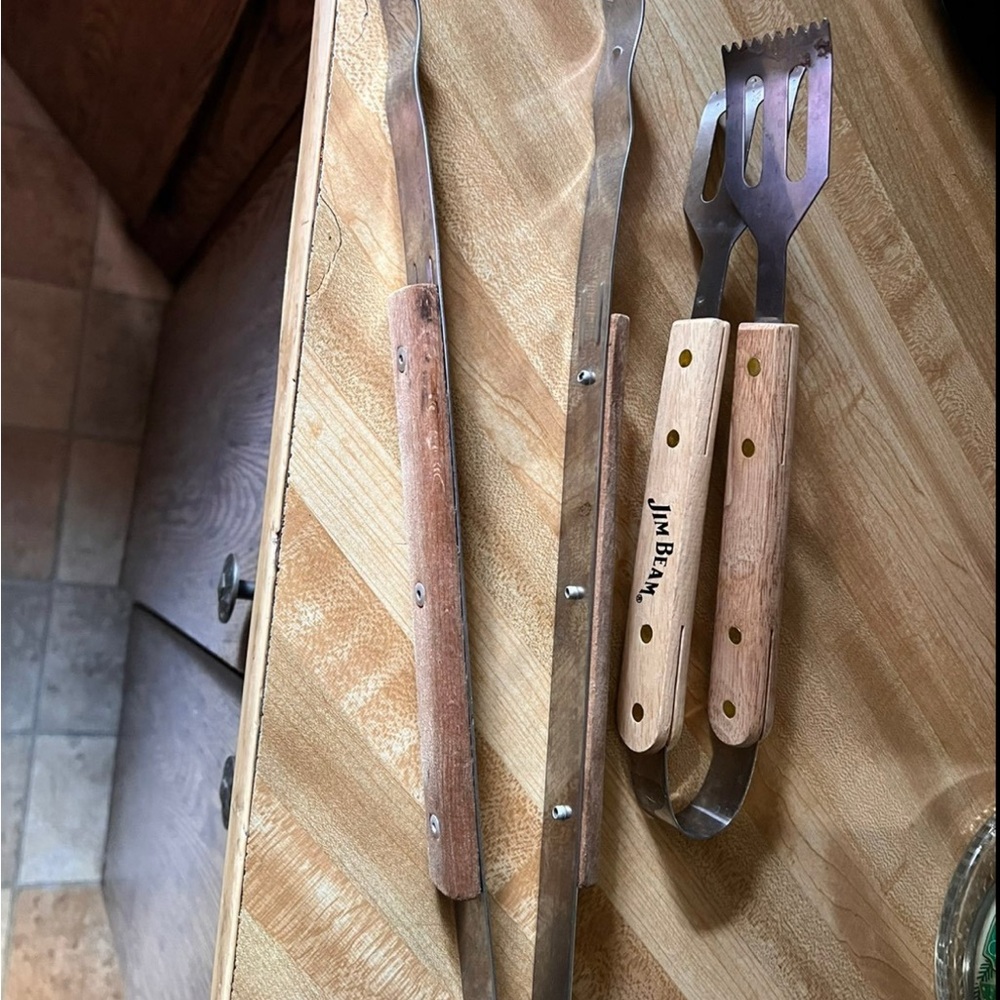 Wooden Handle BBQ Tool Set